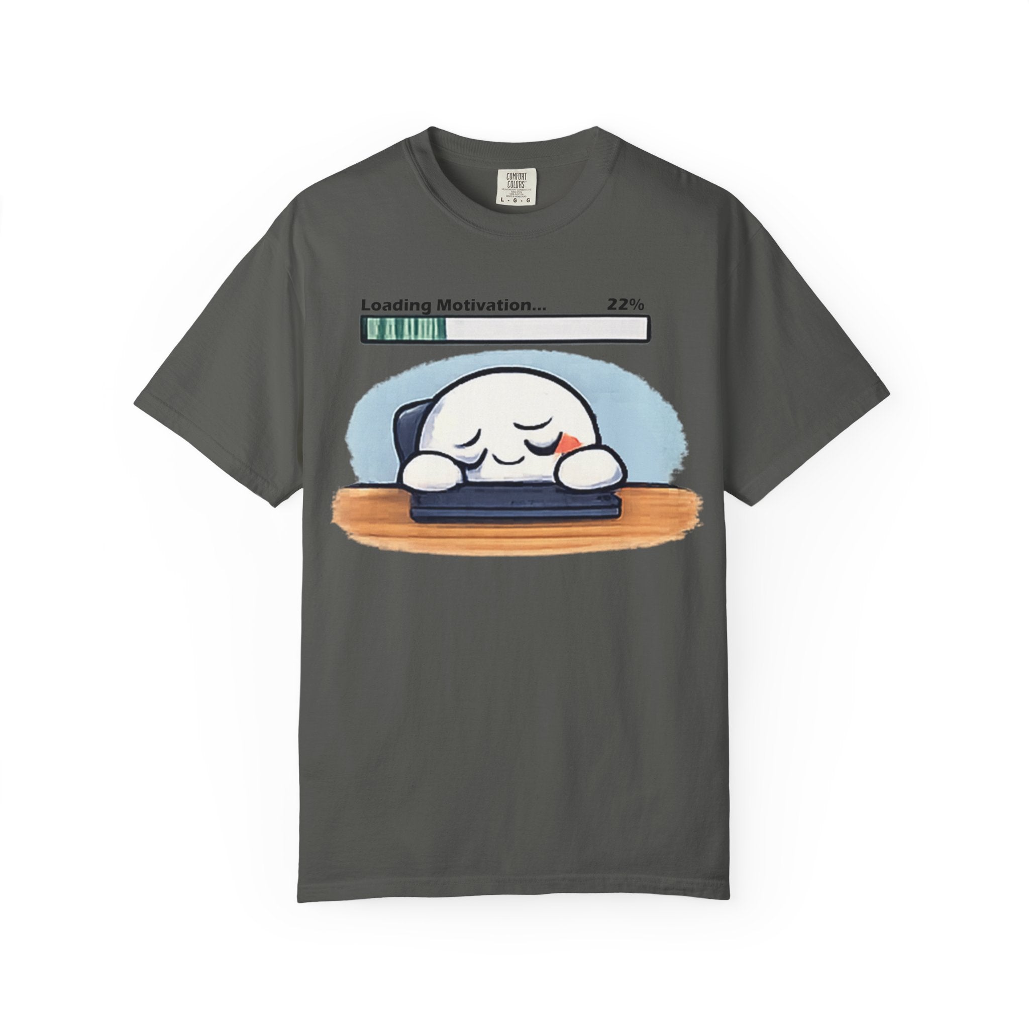 Loading Motivation 22% T-Shirt — Cute Sleepy Dumpling Graphic Tee