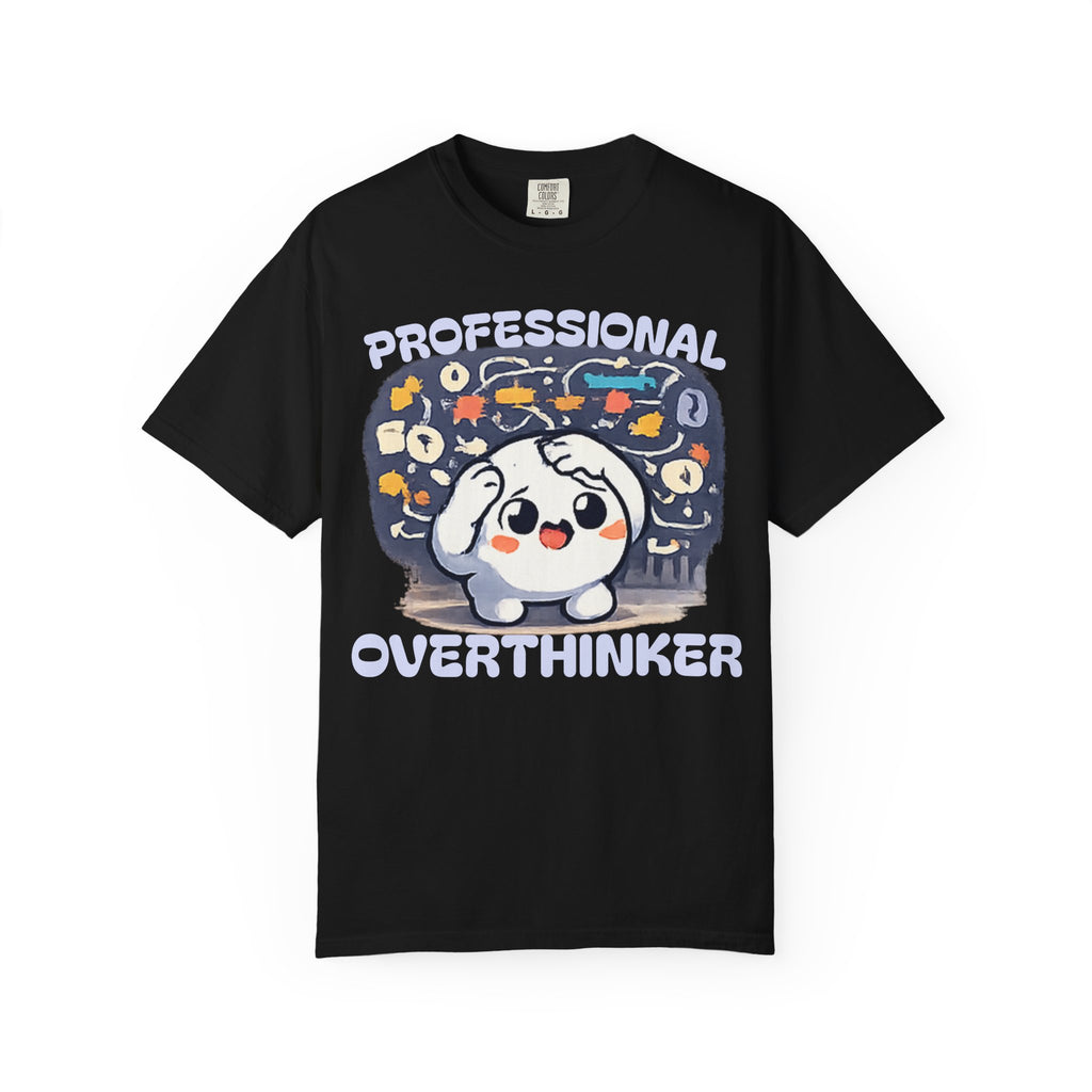 Professional Overthinker T-Shirt — Cute Dumpling Mind Cloud Graphic Tee