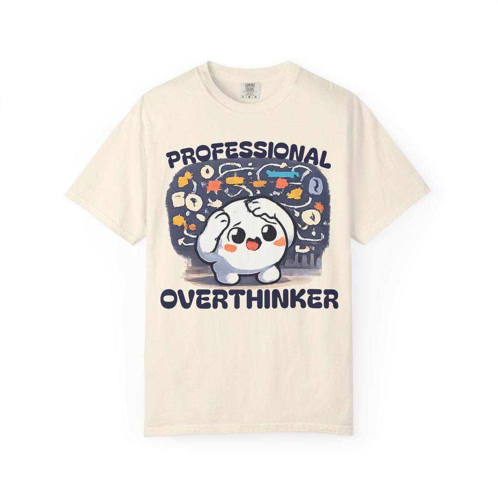 Professional Overthinker T-Shirt — Cute Dumpling Mind Cloud Graphic Tee
