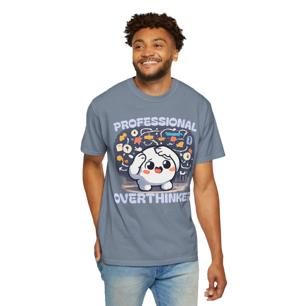 Professional Overthinker T-Shirt — Cute Dumpling Mind Cloud Graphic Tee