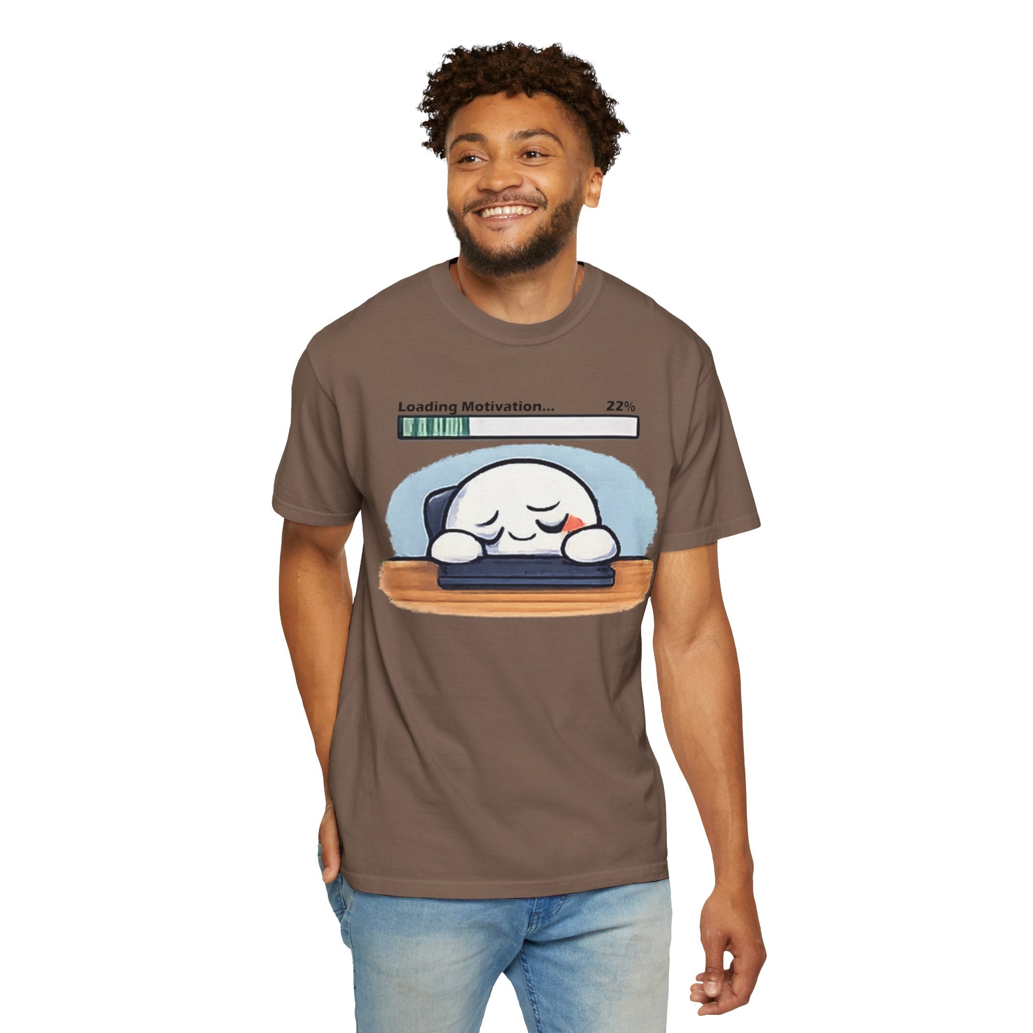 Loading Motivation 22% T-Shirt — Cute Sleepy Dumpling Graphic Tee