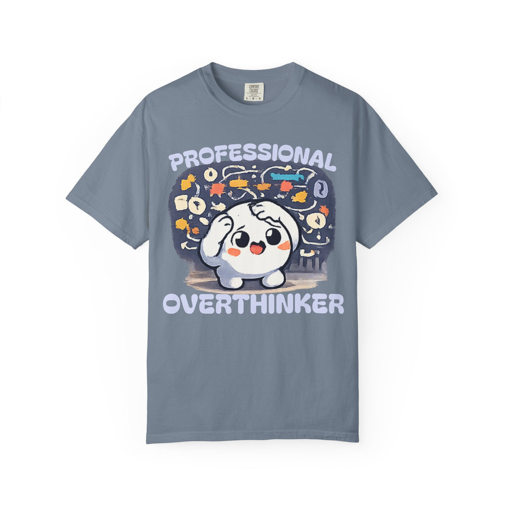 Professional Overthinker T-Shirt — Cute Dumpling Mind Cloud Graphic Tee