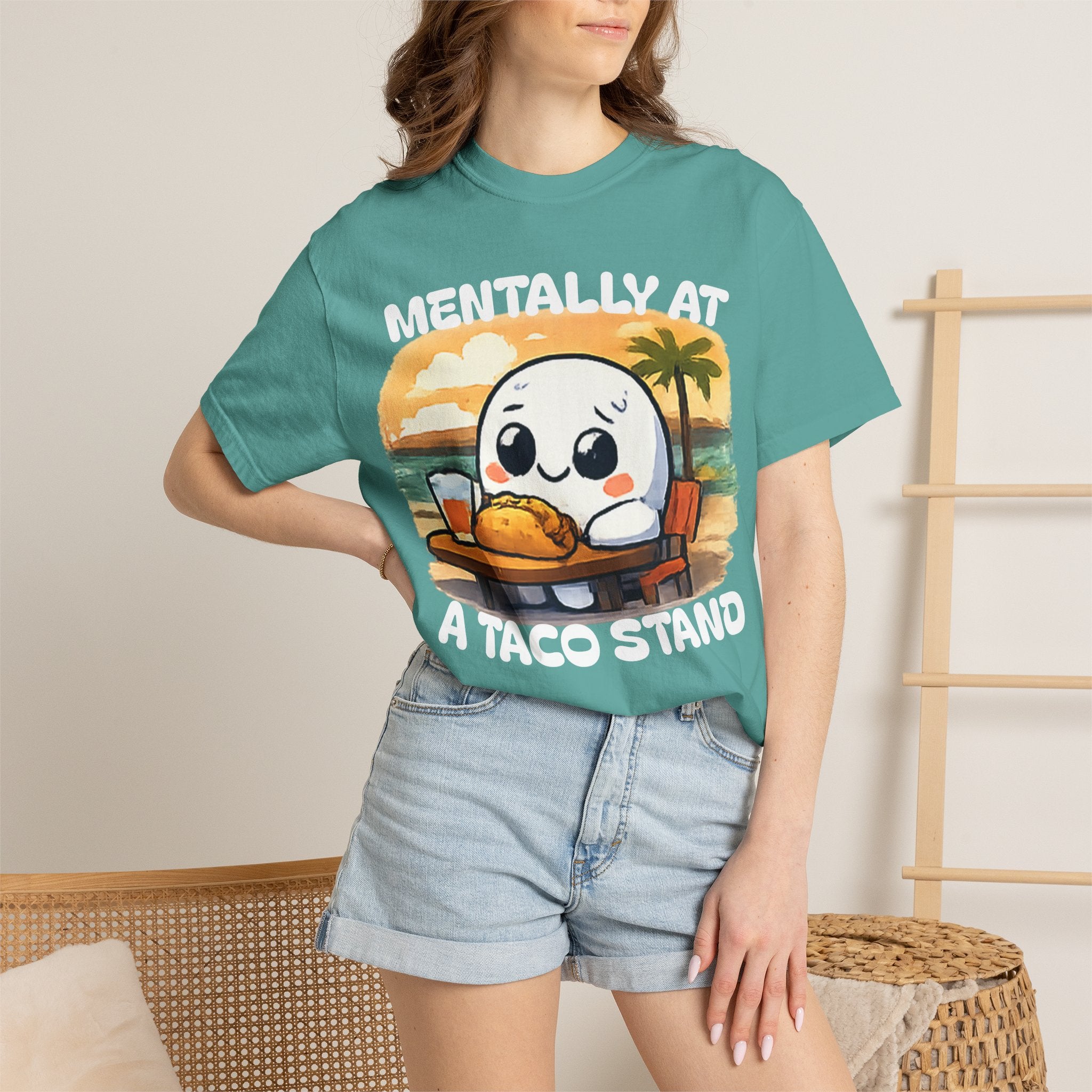 T-Shirt — "Mentally At A Taco Stand" Cute Taco Lover Tee