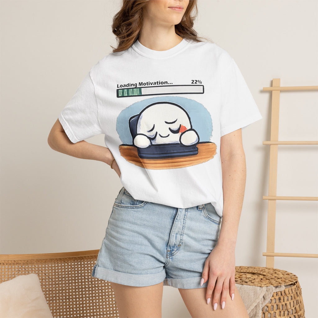 Loading Motivation 22% T-Shirt — Cute Sleepy Dumpling Graphic Tee